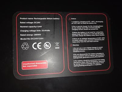 Electric wheelchair battery.