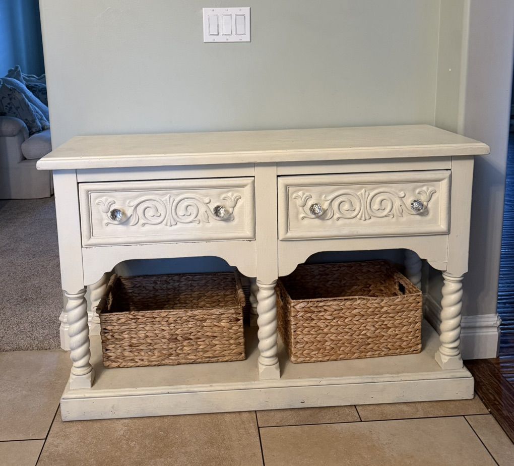 Side Or Entry Table With Drawers