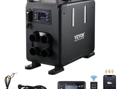 NEW VEVOR Portable Diesel Air Heater 12V 8kW for RV Truck Van, w/ LCD Switch, Remote & App Control