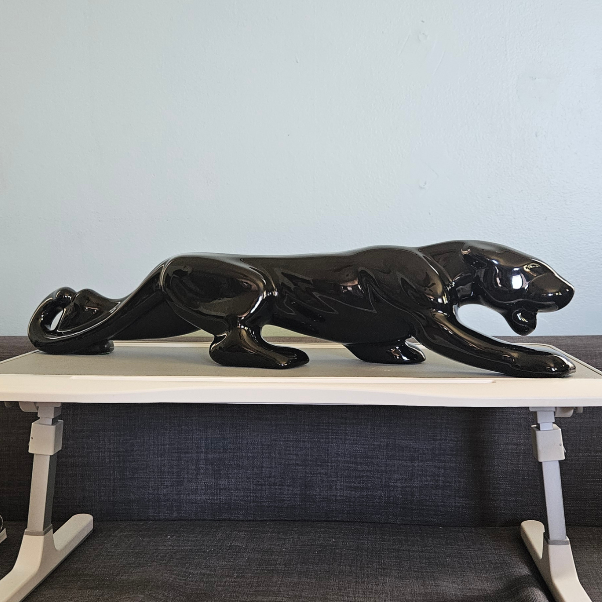 24" Large Black Panther Statue | Hollywood Regency MCM Decor