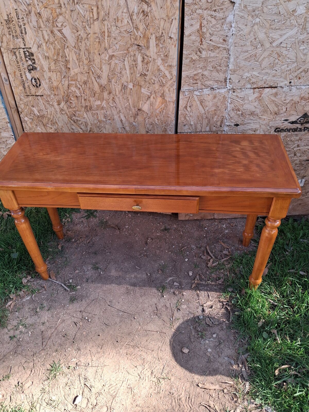 wood sofa table with drawer
