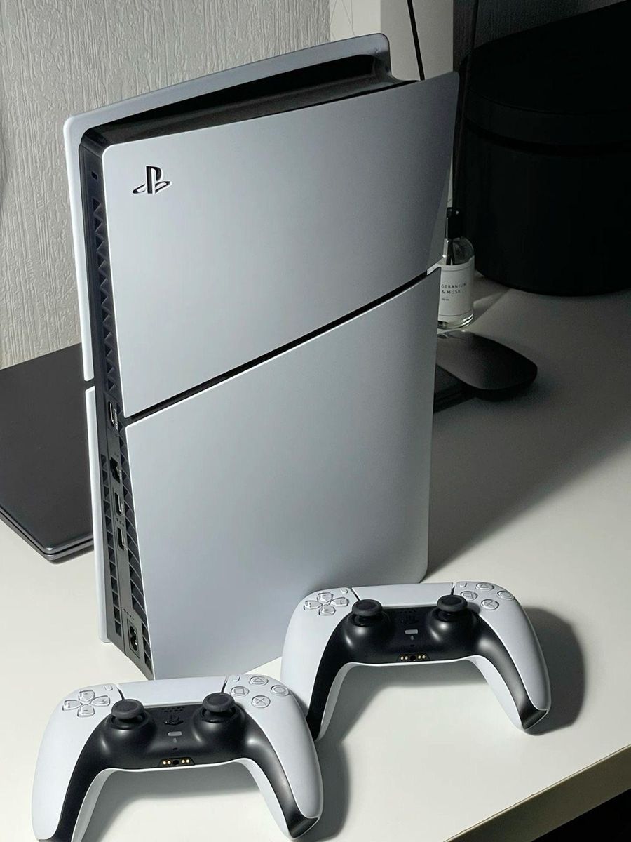 Sony PlayStation 5 PS5 Slim Console with 2 DualSense Wireless Controllers