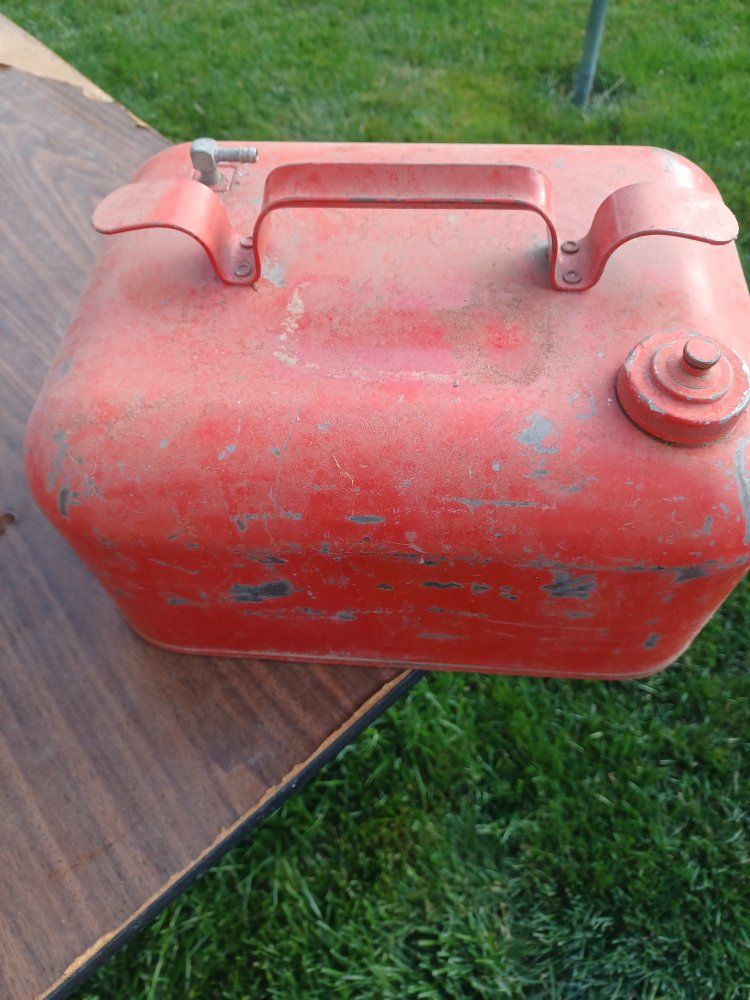 Vintage boat gas tank.
