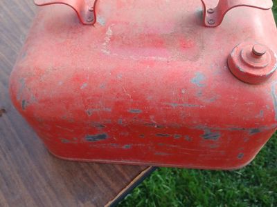Vintage boat gas tank.