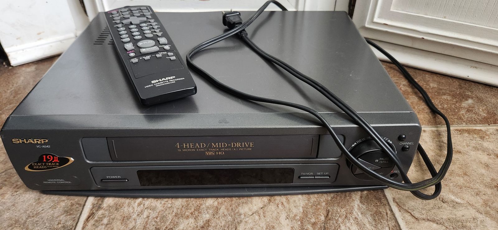 Sharp vcr player with remote