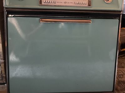 Vintage GE Electric Range/Stove Top Unit - Aqua Blue, Mid-Century Style