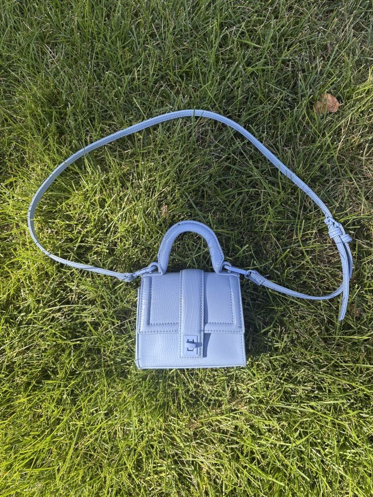 Zara Light Blue Mini Crossbody Bag