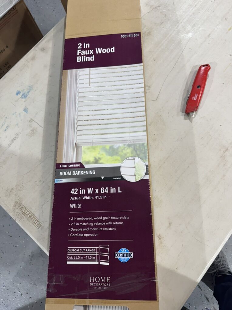 Home Decorators 2in Faux Wood Blind 42in x 64