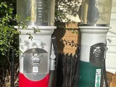 Vintage 7’ Gas Pump Candy/Gumball Machines