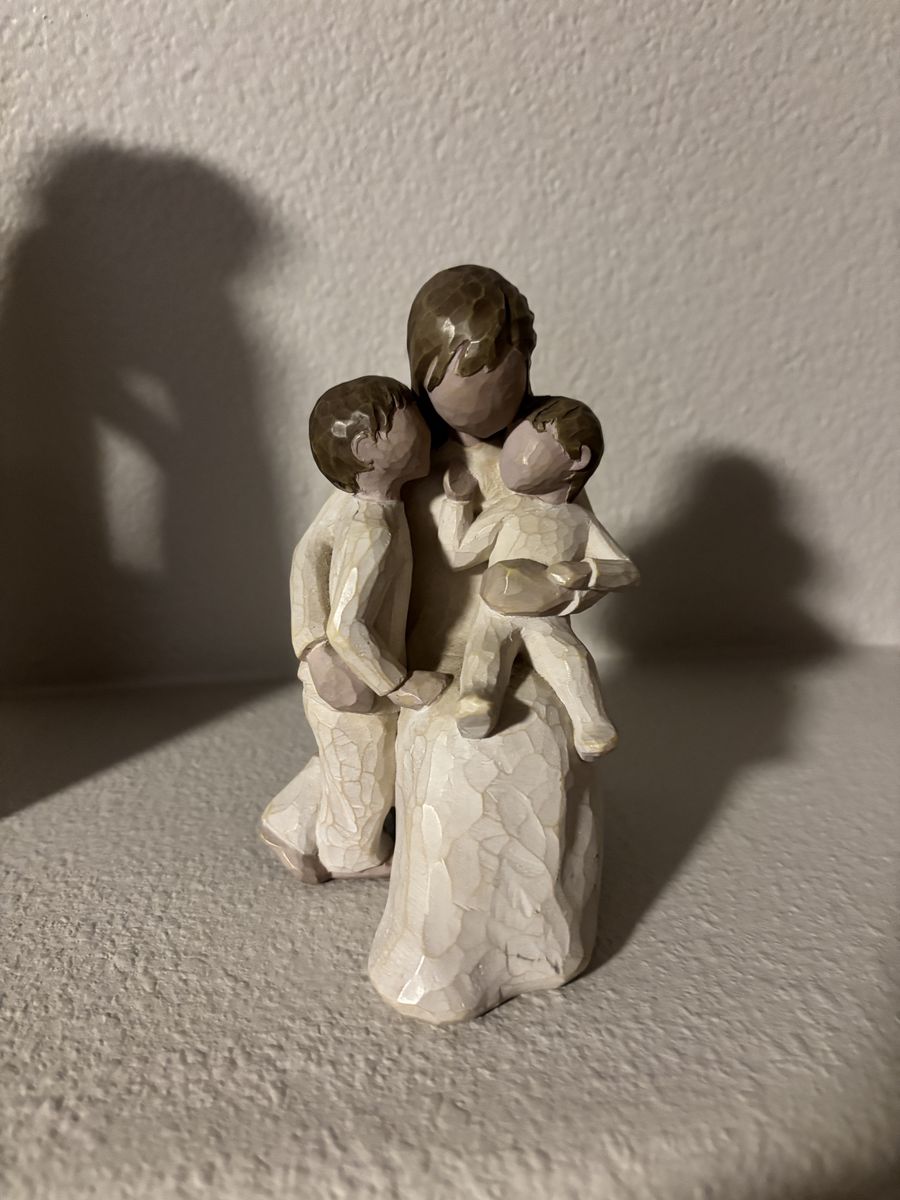 Mother And Sons "Quietly" Willow Tree Figurine