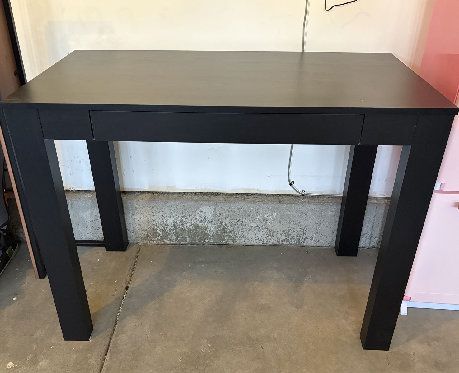 Black Desk with Drawer