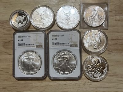 8 oz of silver coins