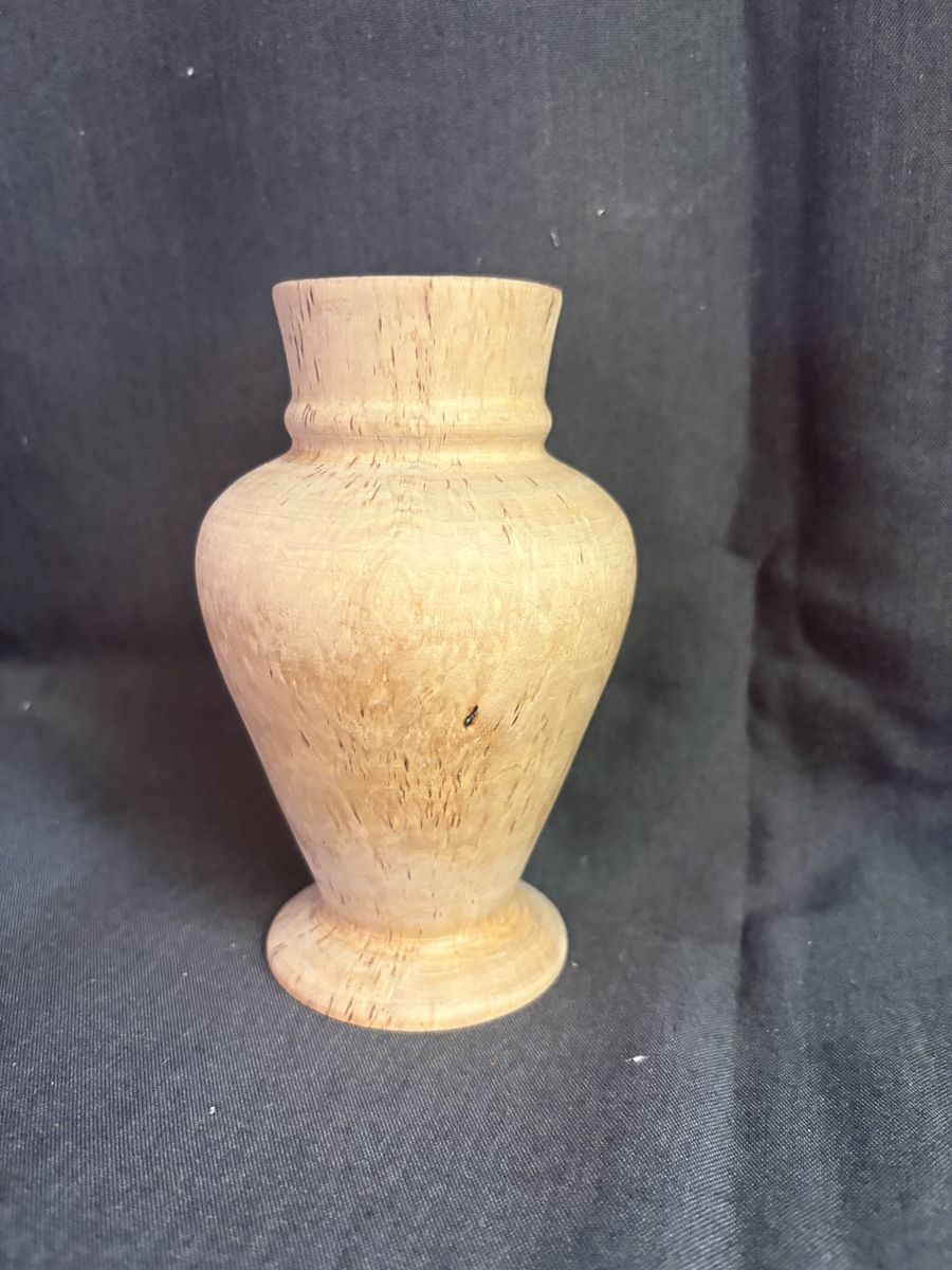 Hand-Turned Solid Wood Decorative Vase $10 cash/venmo in Draper