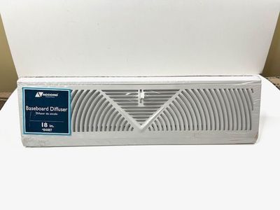 Accord Ventilation White 18-Inch Baseboard Diffuser