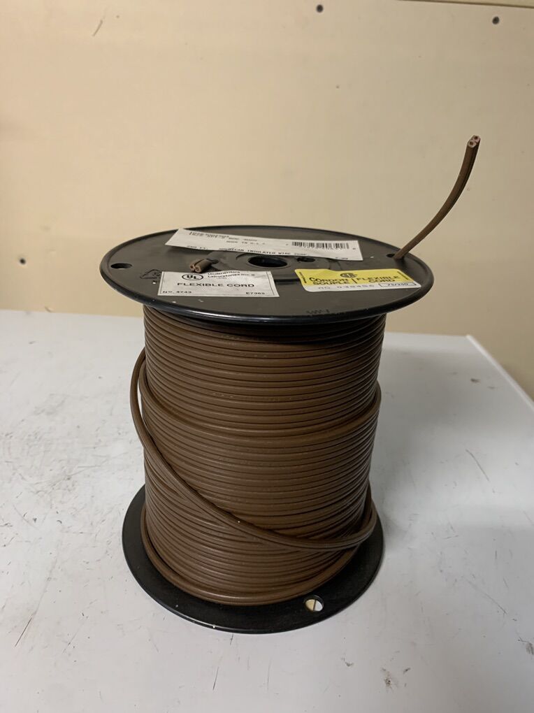 200 ft of lamp cord Wire brown 16/2 