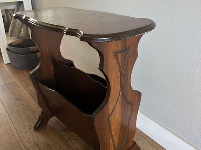Vintage Magazine Rack / Side Table
