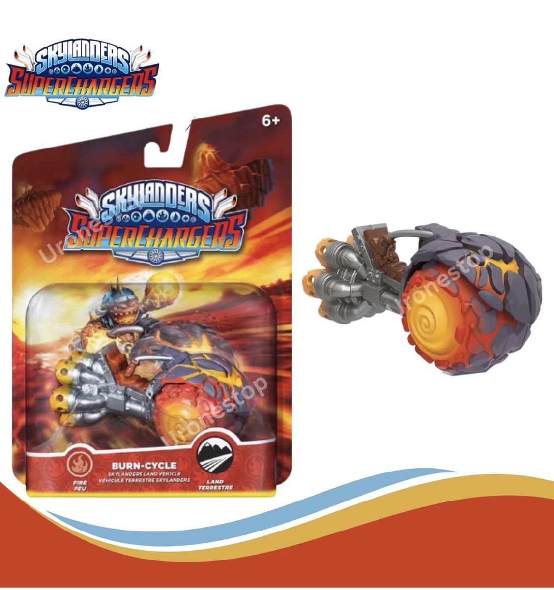 Skylanders SuperChargers Burn-Cycle Fire Element Land Vehicle Figure ( 2 for $16)