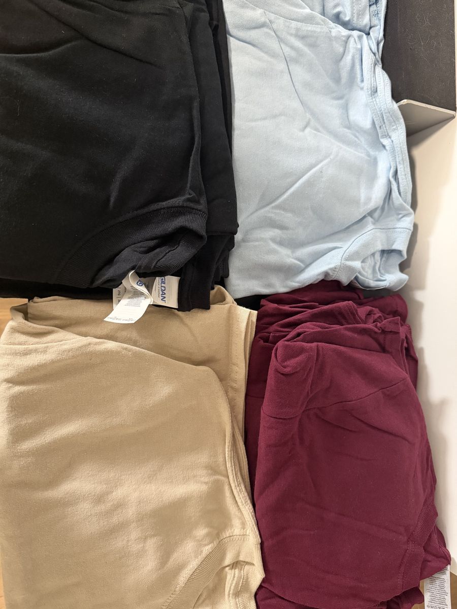 Men’s adult long sleeve plain shirts & 2 polos