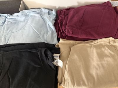 Men’s adult long sleeve plain shirts & 2 polos