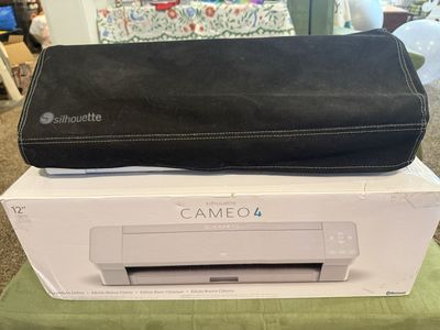 Silhouette Cameo 4 12" Bluetooth Cutting Machine with Vinyl Roll Storage & HTV Vinyl Bundle, tons of accessories and vinyl.