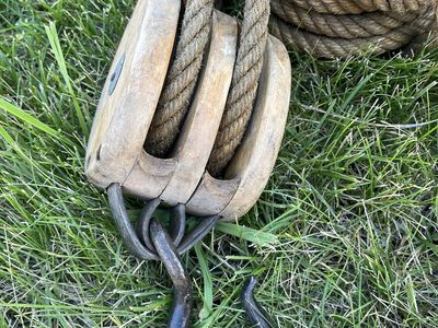 Awesome Antique Large Block and Tackle - Use It or Display It
