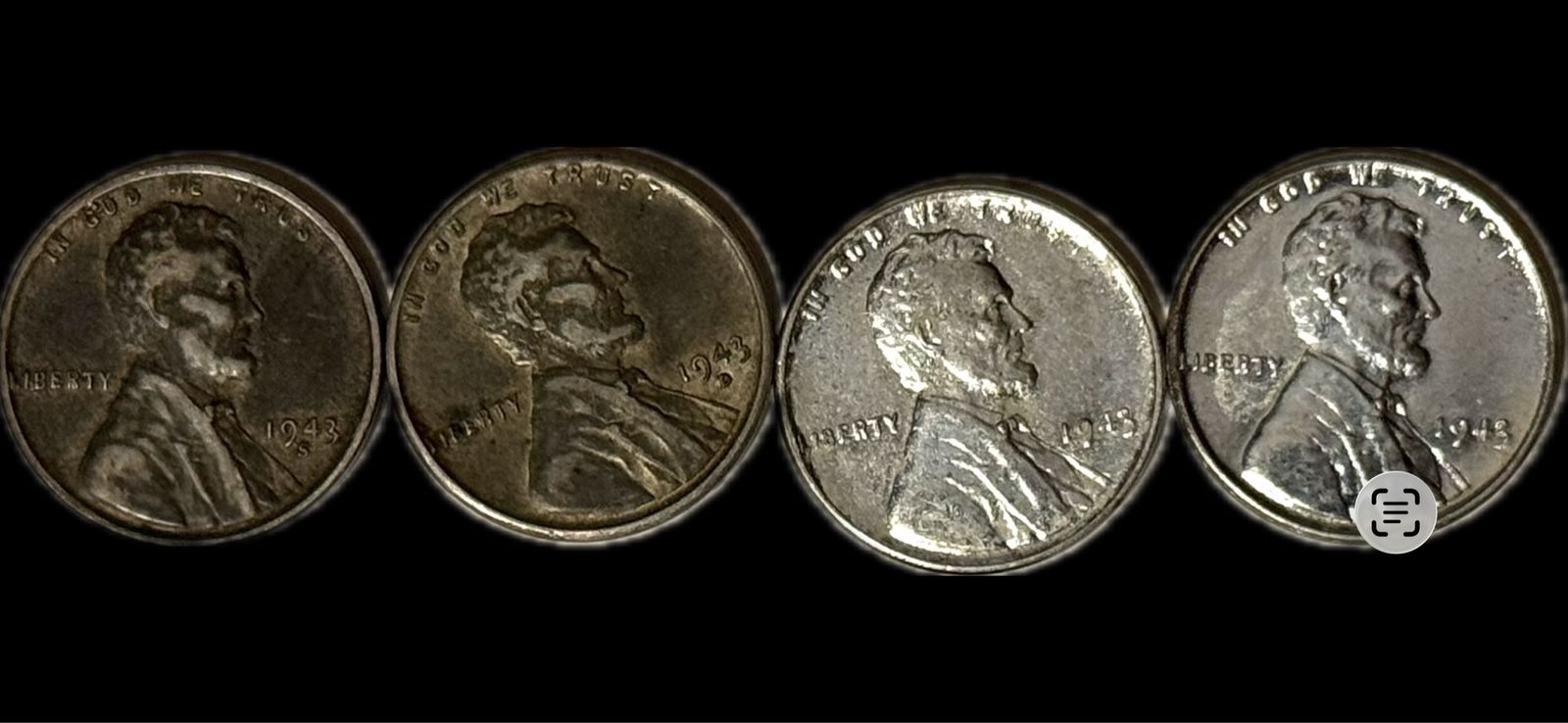 1943 Lincoln Wheat Steel 1 Cent Penny Lot and Other Coins