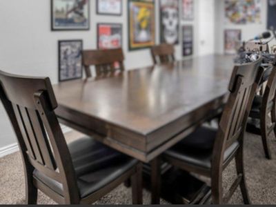 90 in * 42 in Wood Table $175 FIRM