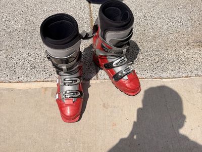 Scarpa T2X Telemark Ski Boots Red & Silver