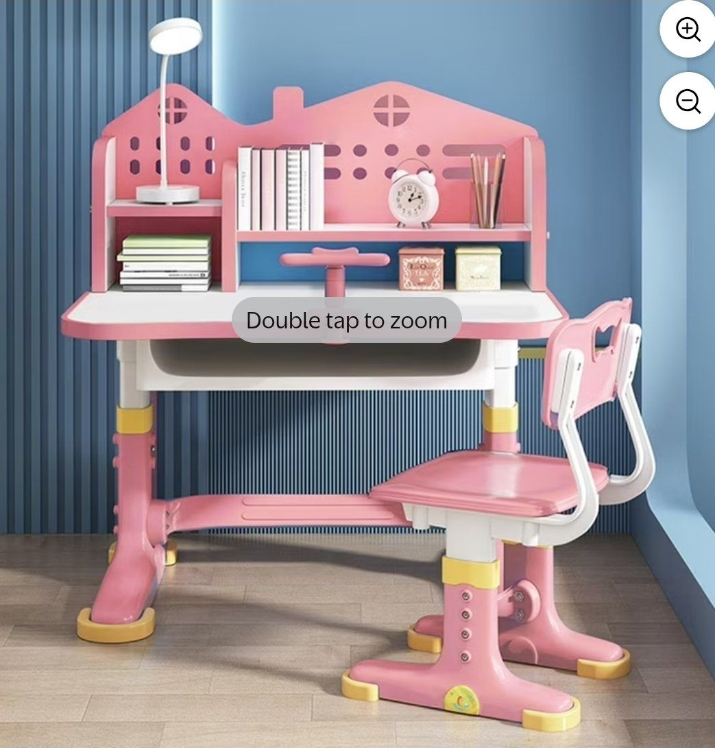 TOLUON height-adjustable kids study desk and chair