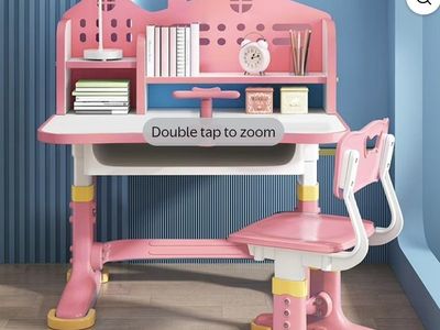 TOLUON height-adjustable kids study desk and chair