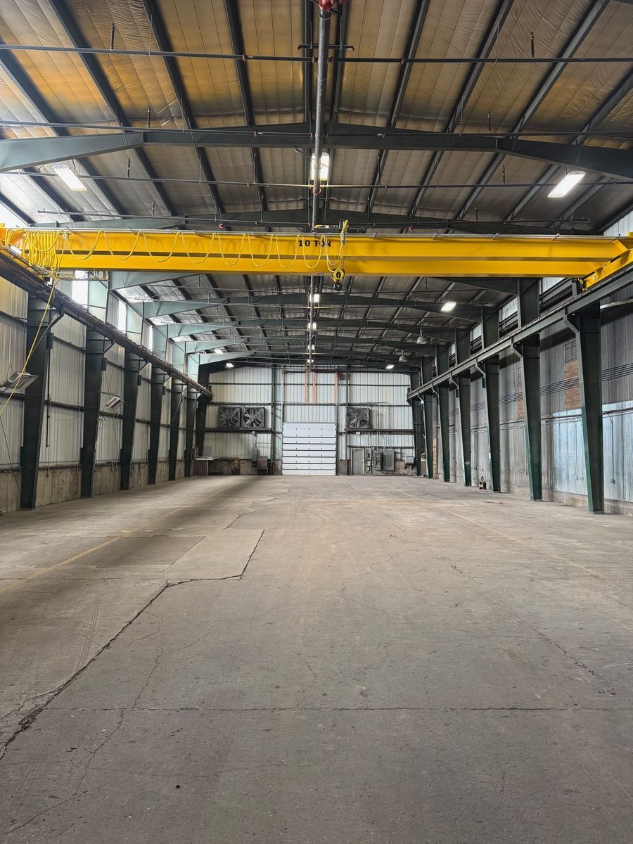 Brand New 10 Ton Bridge Crane- 9,760 SF Warehouse with Drive Through Bay- 480 Volt Power