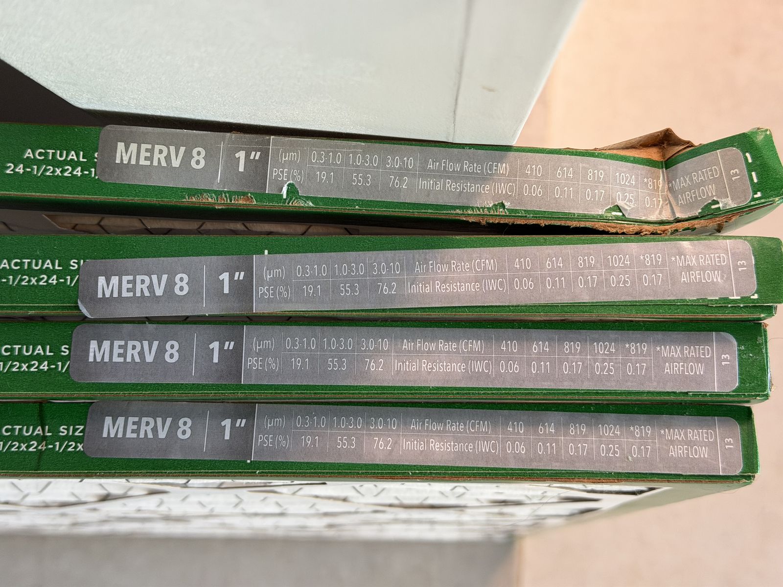 24x24x1 MERV 13 Air Filters (4 Available) – Discounted