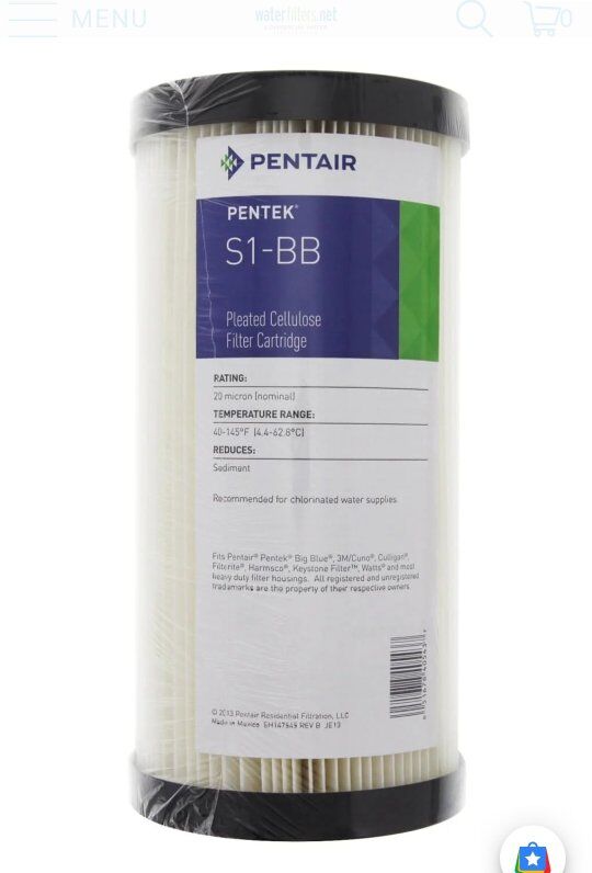 PENTAIR PENTEK S1-BB FILTER Cartridges