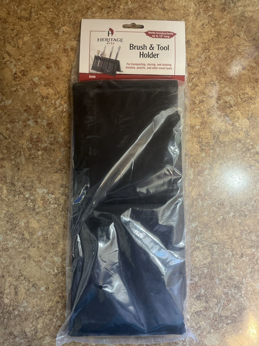 Heritage Arts BH60 Black Brush & Tool Holder - Holds 12 Brushes up to 13" Long