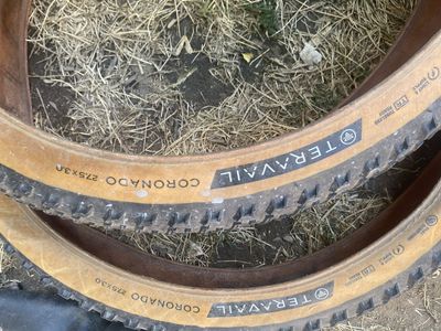 Teravail Coronado 27.5 x 3.0 Tubeless Ready Tan Wall Mountain Bike Tires - Pair