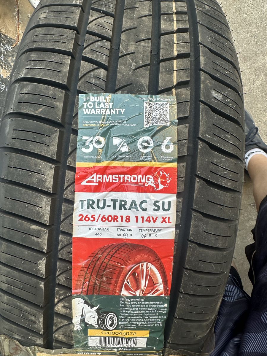A Pair of Armstrong Tru-Trac SU 265/60R18 114V XL Tire - New All-Season Performance