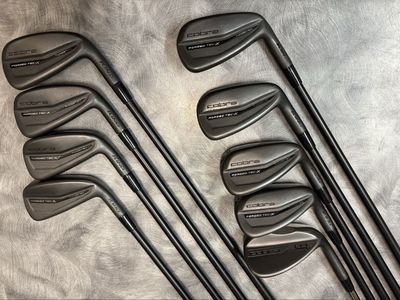 Cobra King Forged Tec X Irons Set, KBS 75 R Graphite Shafts, Golf Pride Grips