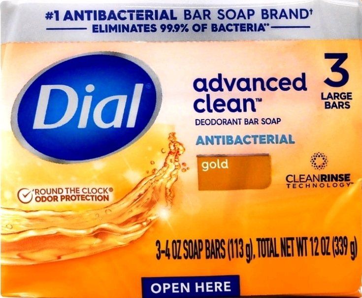 Dial Gold Advanced Clean Antibacterial Deodorant Bar Soap 4 oz Bars 2ct