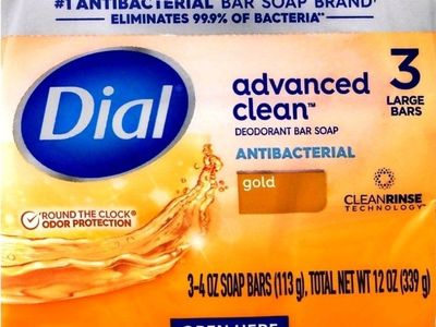 Dial Gold Advanced Clean Antibacterial Deodorant Bar Soap 4 oz Bars 2ct