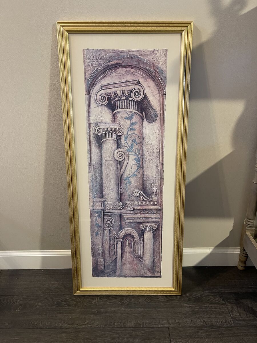 Hidden Passage and Courtyard Entrance by Artist Arnold Iger Wall Art - Corinthian Columns