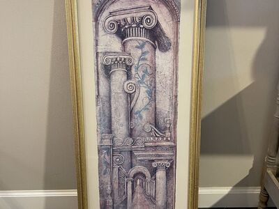 Hidden Passage and Courtyard Entrance by Artist Arnold Iger Wall Art - Corinthian Columns