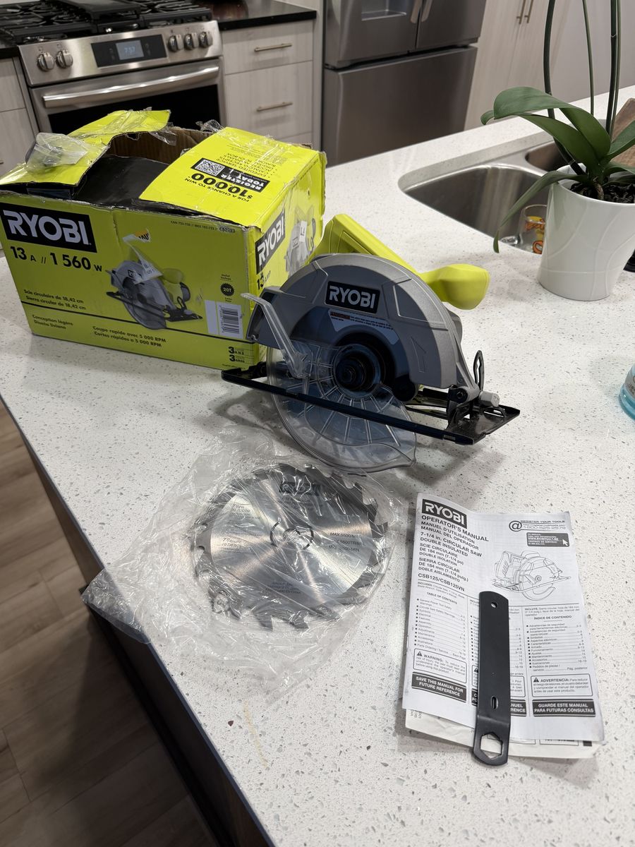 Ryobi 7 1/4 circular saw corded