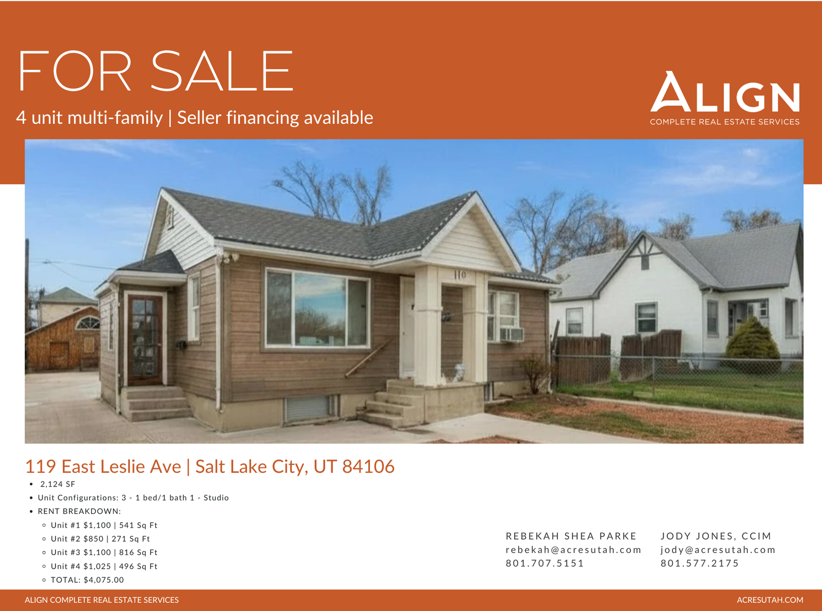 4 unit multi-family for sale | Seller financing available