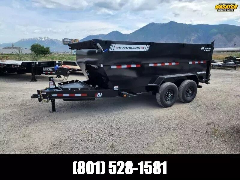 PJ Trailers 7x14 83" Telescopic (DT1) Dump Trailer