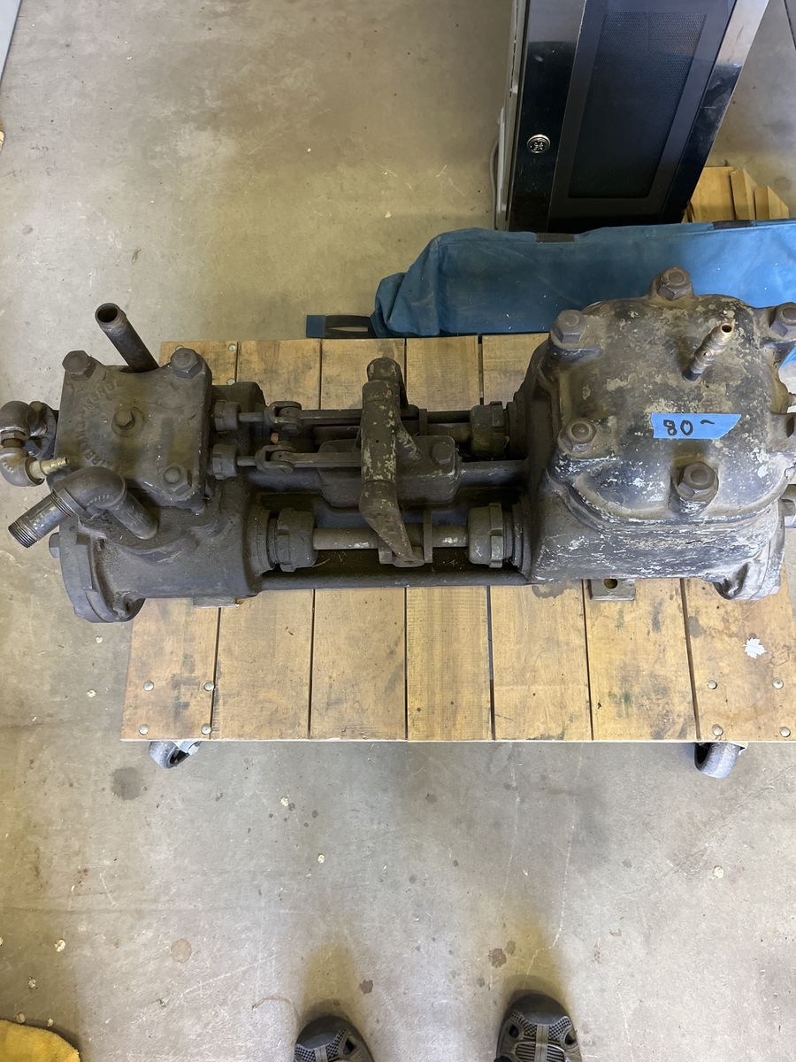Water pump, air or steam driven