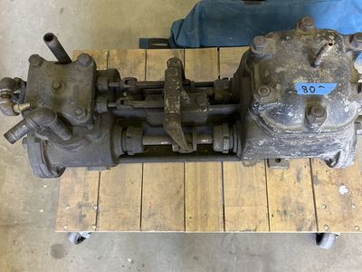 Water pump, air or steam driven