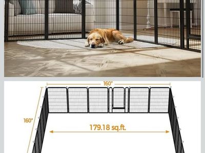 Dog Play Pen - Gate - Outdoor/indoor - 24 Panels
