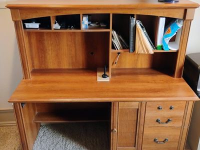Desk with hutch and chair