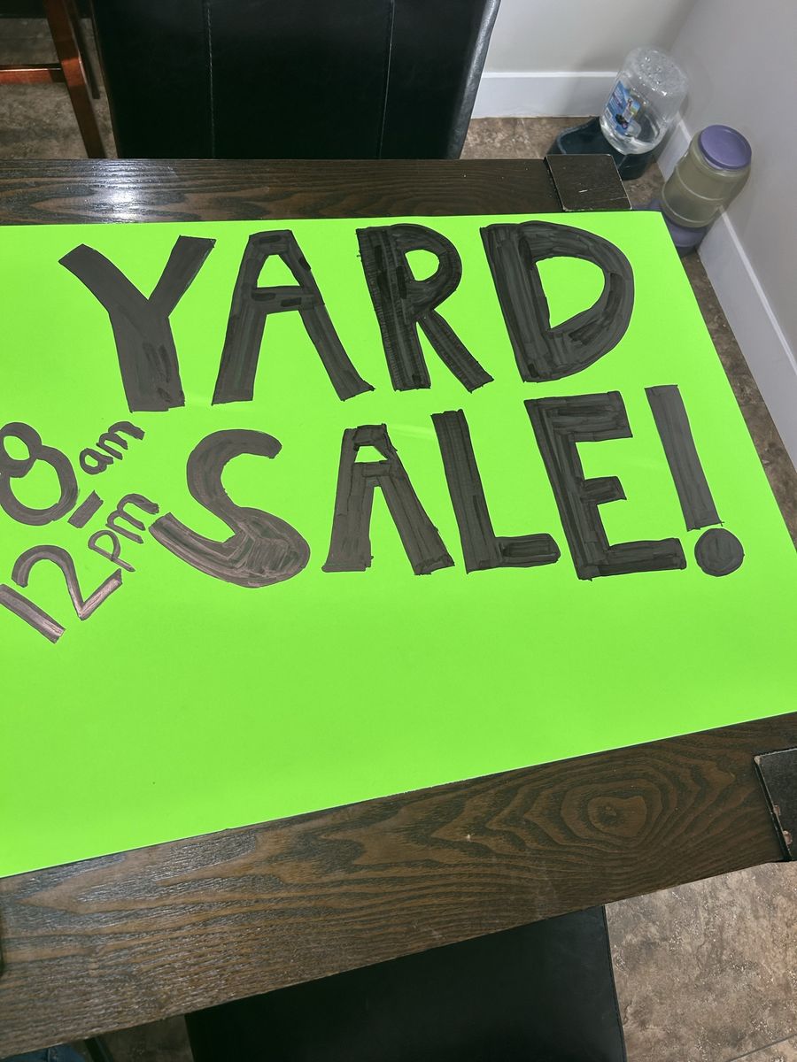 Yard Sale - July 18th 8 AM - 12 PM - All Items Must Go!
