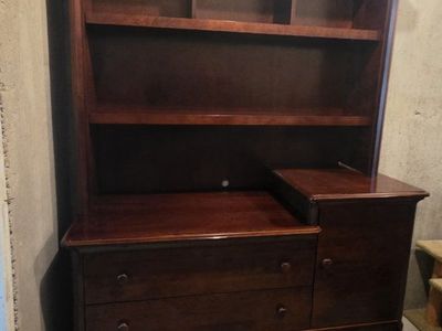 Nursery dresser with hutch and changing table Pali brand cherry wood